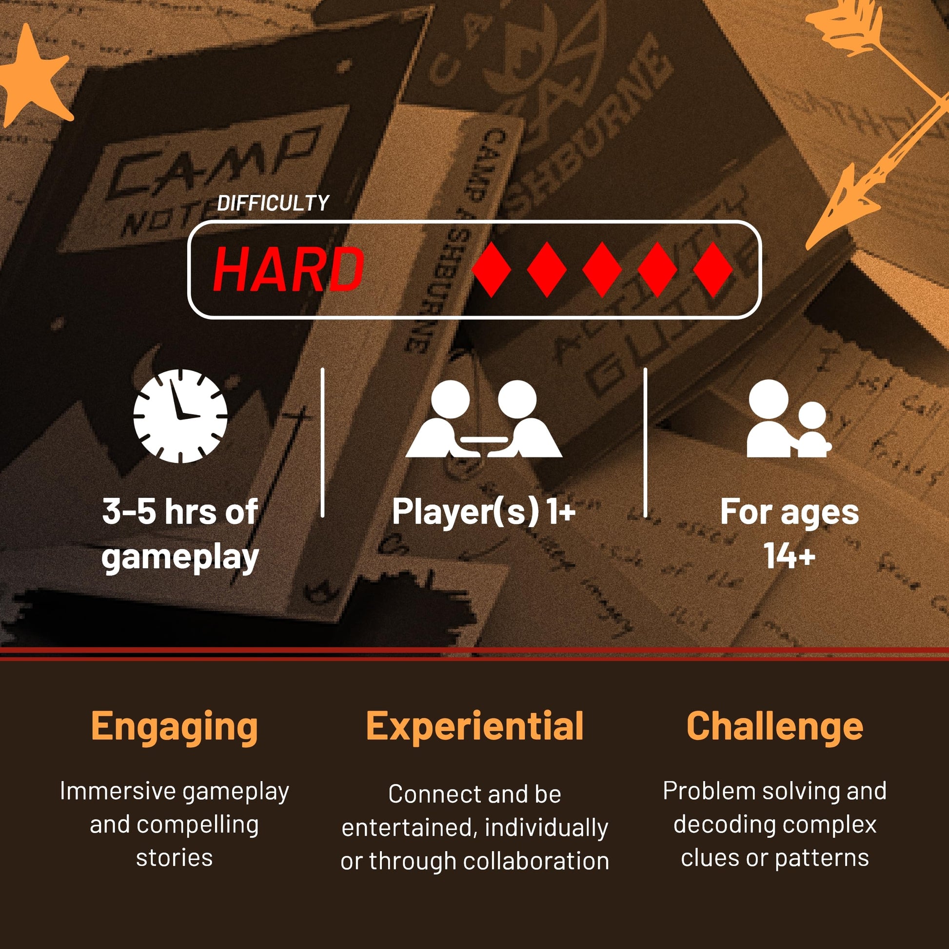 Hunt A Killer: Camp Calamity - Solve a Murder at a Summer Camp, Interactive Unsolved Mysteries Game, Mystery Box for Game Night, Murder Mysteries