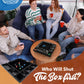 WE Games Wooden Shut the Box Game 4 Player - 10 Number Tiles & 8 Dice - Large 14-Inch, Black Stained Wood Finish