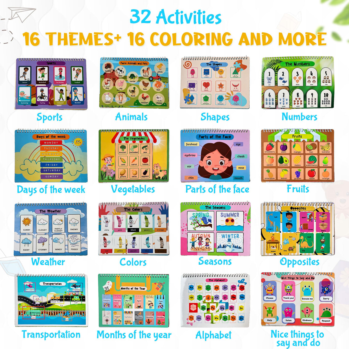 Little Charlie Lu Busy Book for Toddlers 3 and Up - Preschool Learning Activities Bilingual Book in Spanish and English with 32 Activities