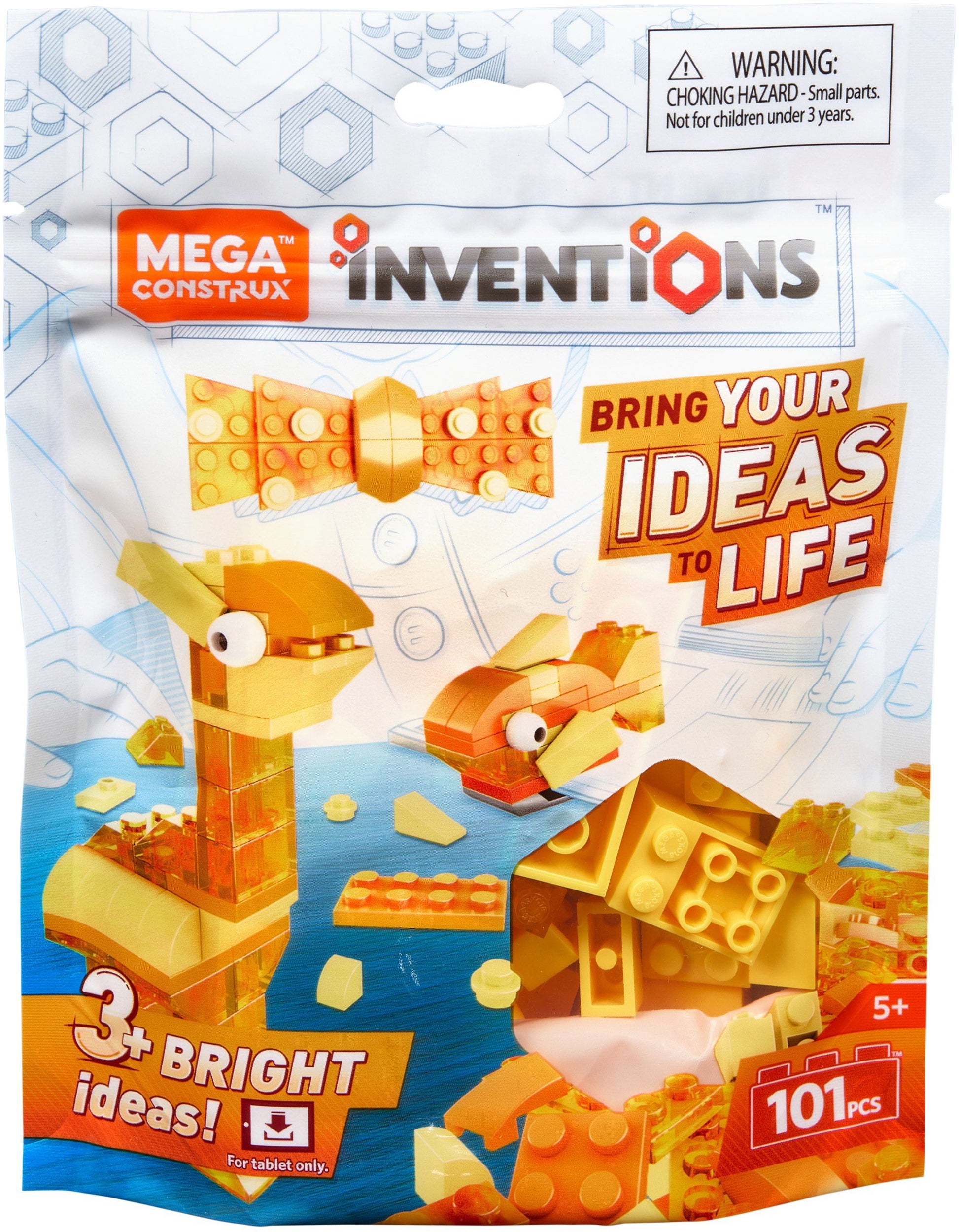 Mega Construx FWP22 Inventions Yellow Brick Building Set