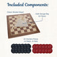WE Games Old School Wooden Checkers Set Red and Black Pieces - 12 Inch Classic Board Game for Strategy Play, Gatherings, and Game Nights