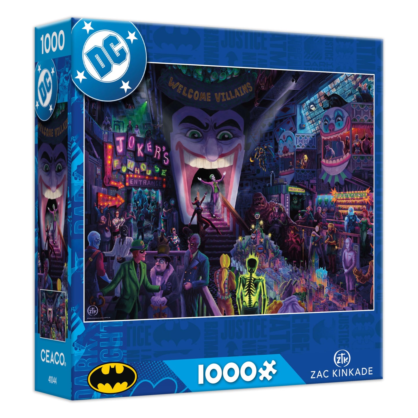 CEACO DC Comics, Thomas Kinkade, The Joker's Ball, 1000 Piece Jigsaw Puzzle