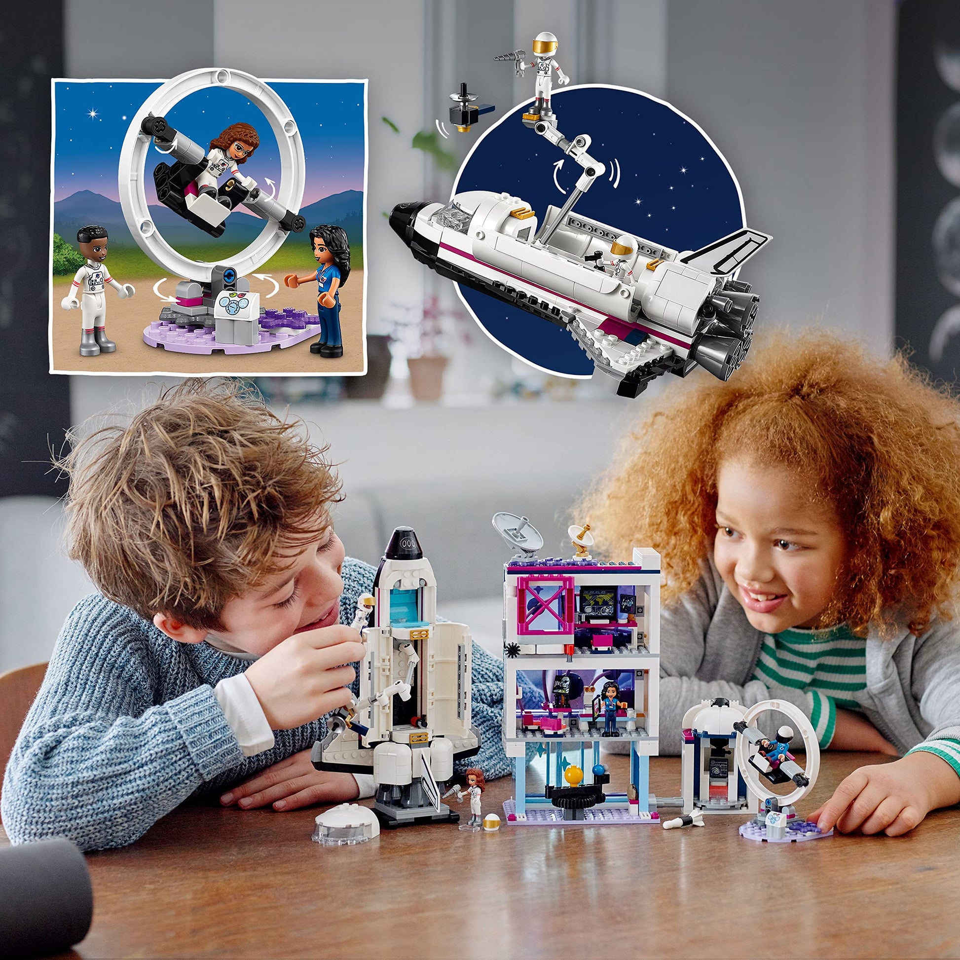 LEGO Friends Olivia’s Space Academy Shuttle Rocket 41713, NASA Space Shuttle Toy for Kids, Pretend Play Space Academy with Astronaut Mini Figures