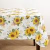 Elrene Home Fashions Sunflower Season Vintage Floral Water- and Stain-Resistant Vinyl Tablecloth with Flannel Backing, 60 Inches X 84 Inches