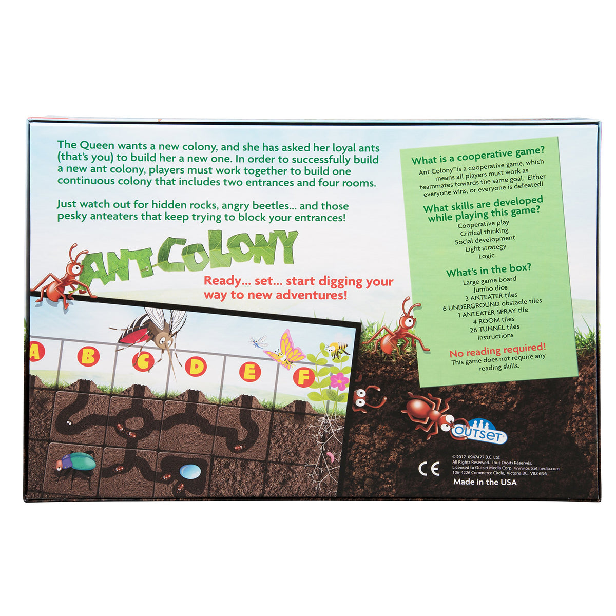 Ant Colony Cooperative Board Game - No Reading Required - Encourages Teamwork and Critical Thinking for 2 to 6 Players Ages 5 and up by Outset