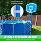 GoSports Splash Hoop UP Above Ground Pool Hoop Basketball Game with 2 Pool Basketballs and Pump