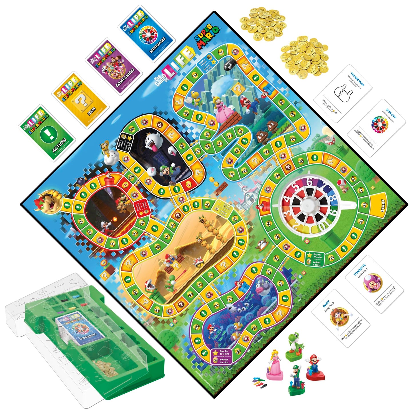 Hasbro Gaming The Game of Life: Super Mario Edition Board Game for Kids Ages 8 and Up, Play Minigames, Collect Stars, Battle Bowser