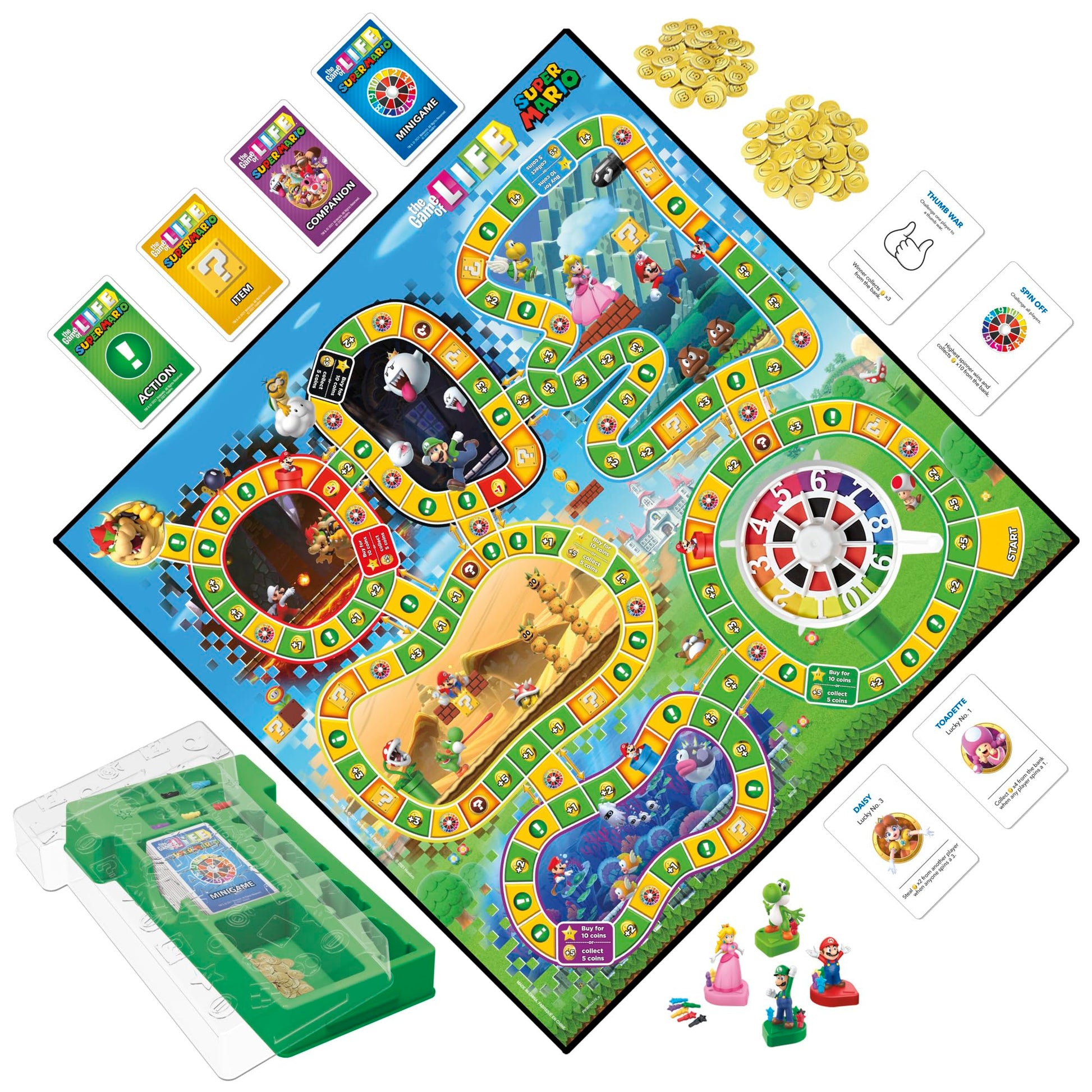 Hasbro Gaming The Game of Life: Super Mario Edition Board Game for Kids Ages 8 and Up, Play Minigames, Collect Stars, Battle Bowser