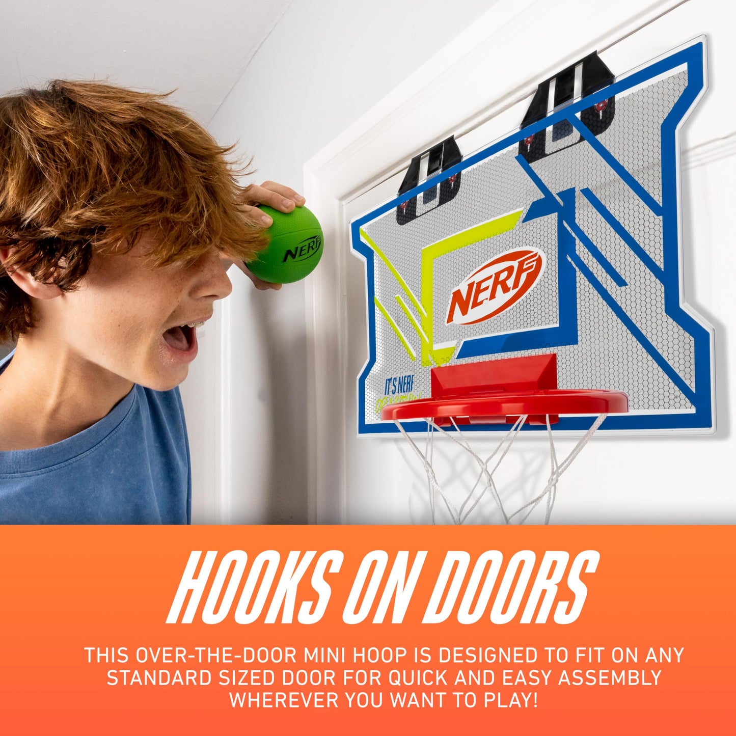 Franklin Sports NERFOOP Elite Over-the-Door Basketball Hoop Set