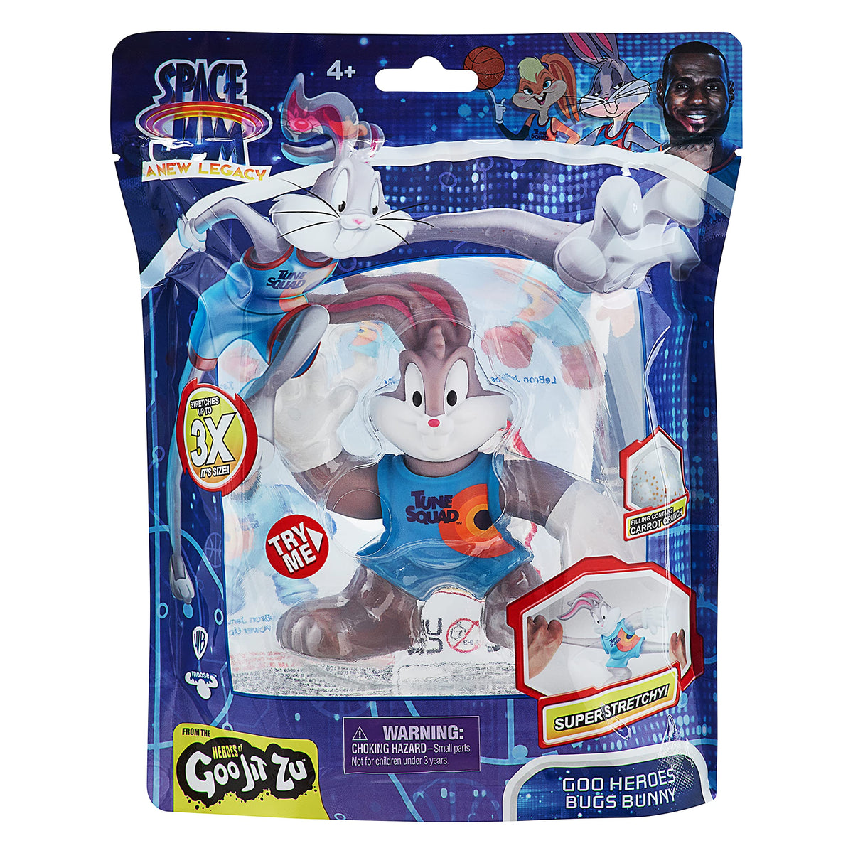 Heroes of Goo JIT Zu - Space Jam: A New Legacy - 5" Stretchy Goo Filled Action Figure - Bugs Bunny, Multicolor