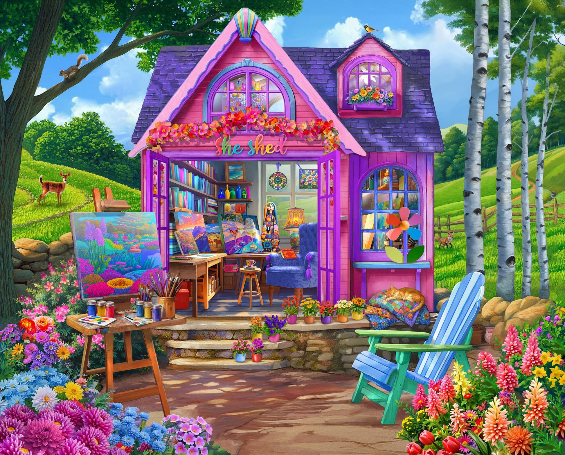 Ceaco - She Shed Studio - 500 Large Piece Jigsaw Puzzle for Adults