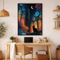 Moon Night Fantasy Puzzle 1000 Pieces for Adults, Stained Glass Art