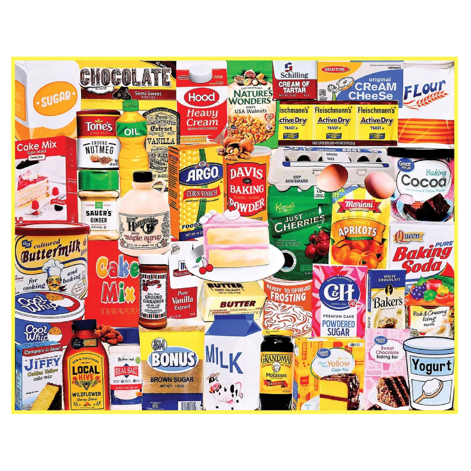 White Mountain 1000 Piece Jigsaw Puzzle Nostalgic Baking, Bake a Cake