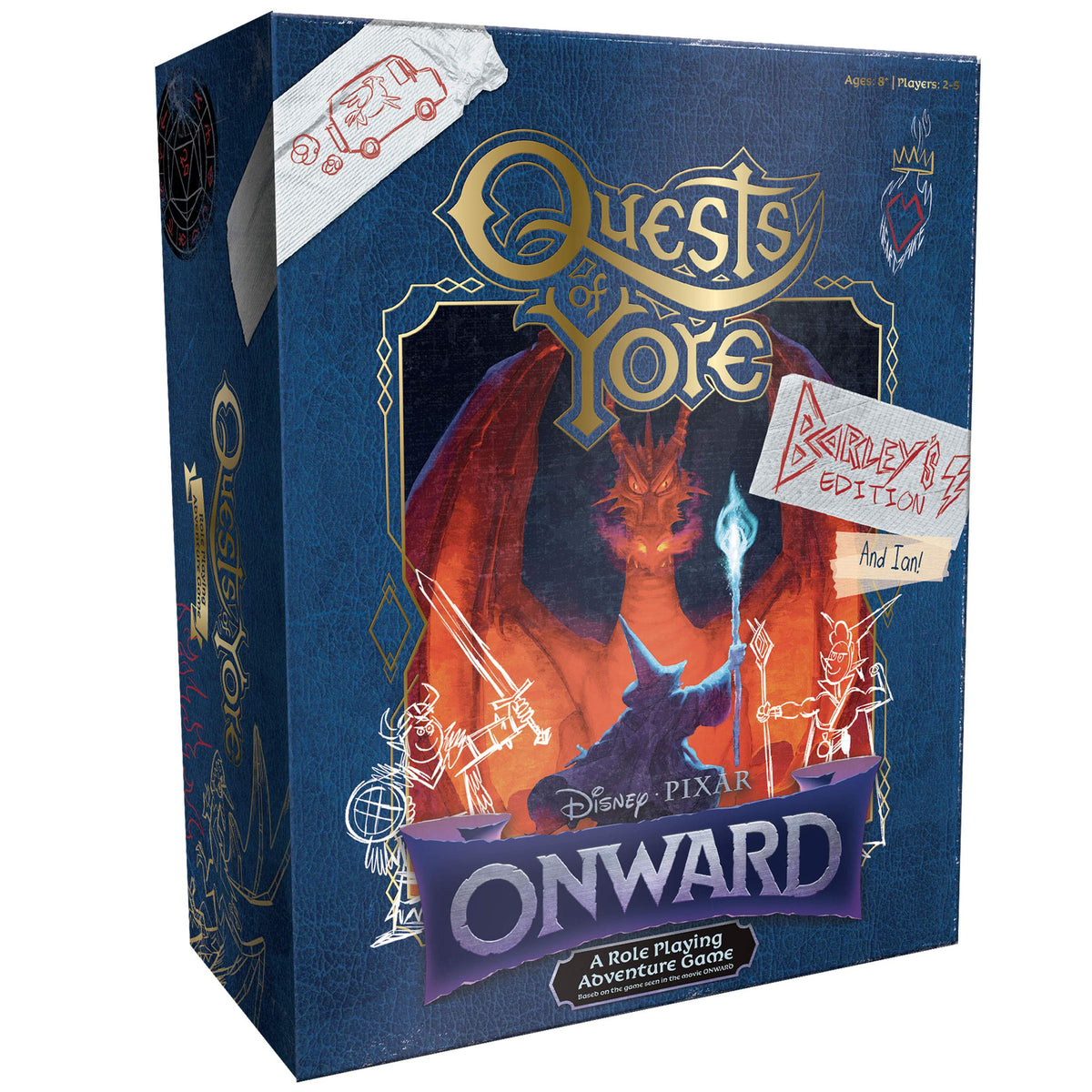 Quests of Yore: Barley's Edition | Role Playing Board Game Featured in Disney Pixar Onward Film | Officially Licensed Pixar Game | Featuring RPG