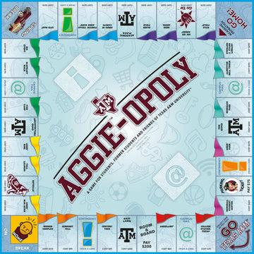 Late for The Sky: Aggie-Opoly - Texas A&M University Themed Family Board Game, Opoly-Style, Traditional Play Or 1 Hr Version, Ages 8+, 2-5 Players
