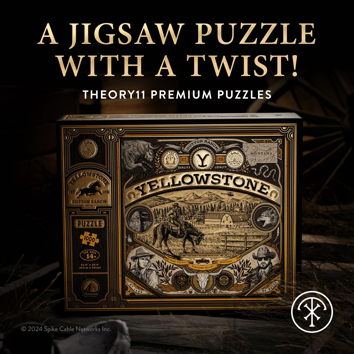 theory11 Yellowstone Jigsaw Puzzle - 1,000 Piece Jigsaw Puzzle - Officially Licensed Yellowstone Merchandise & Collectibles - Precision Fit