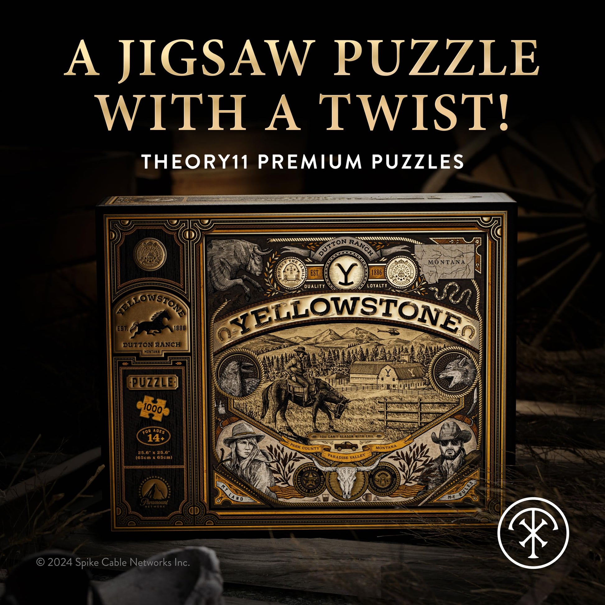 theory11 Yellowstone Jigsaw Puzzle - 1,000 Piece Jigsaw Puzzle - Officially Licensed Yellowstone Merchandise & Collectibles - Precision Fit