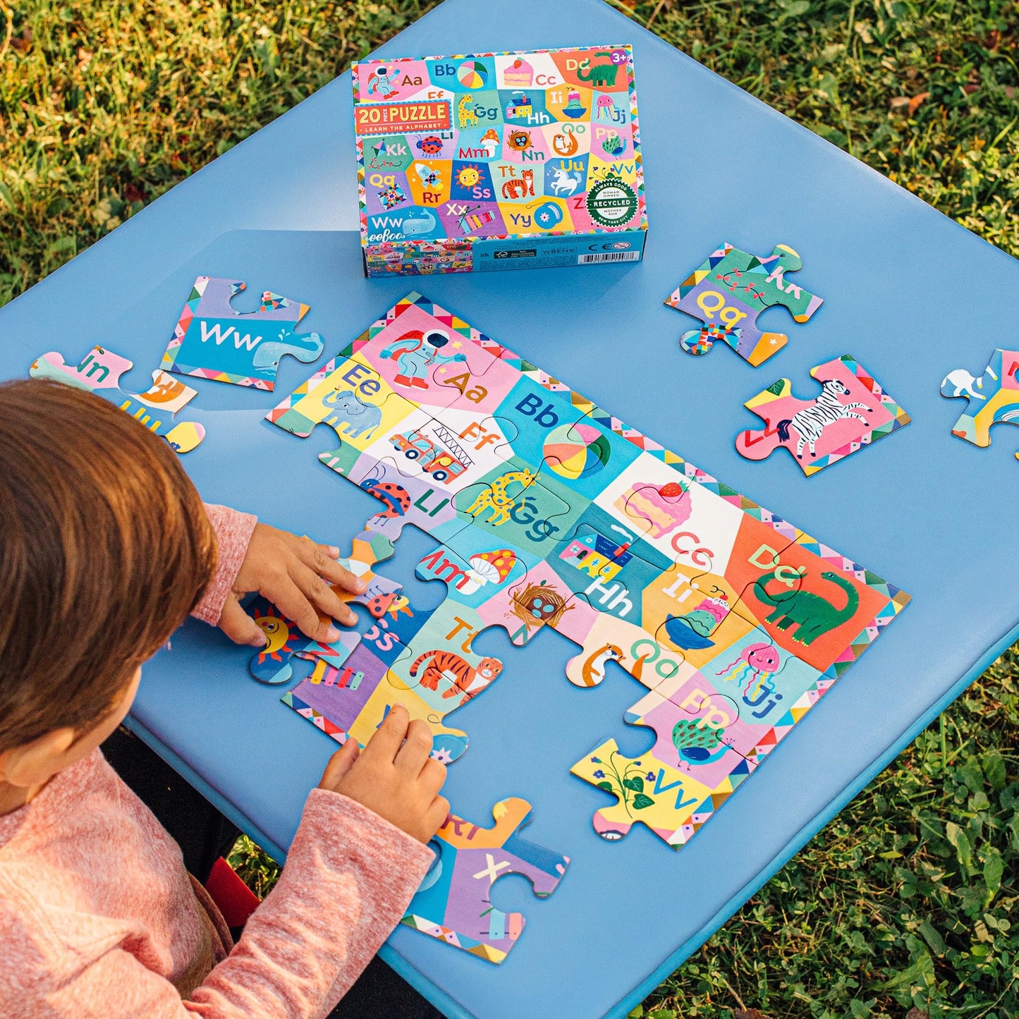 eeBoo Learn the Alphabet 20 Giant Piece Children's Puzzle, 15" x 11"