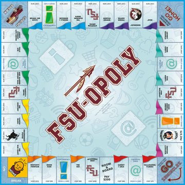 Late for The Sky FSU-Opoly Florida State University Board Game, Family Strategy Game for 2-6 Players, Ages 8+, Campus Properties, Traditional or Fast