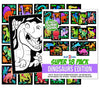 Super Pack of 18 Fuzzy Velvet Coloring Posters (Dinosaurs Edition) - Arts & Crafts for Boys and Girls - Great for After School, Travel, Quiet Time