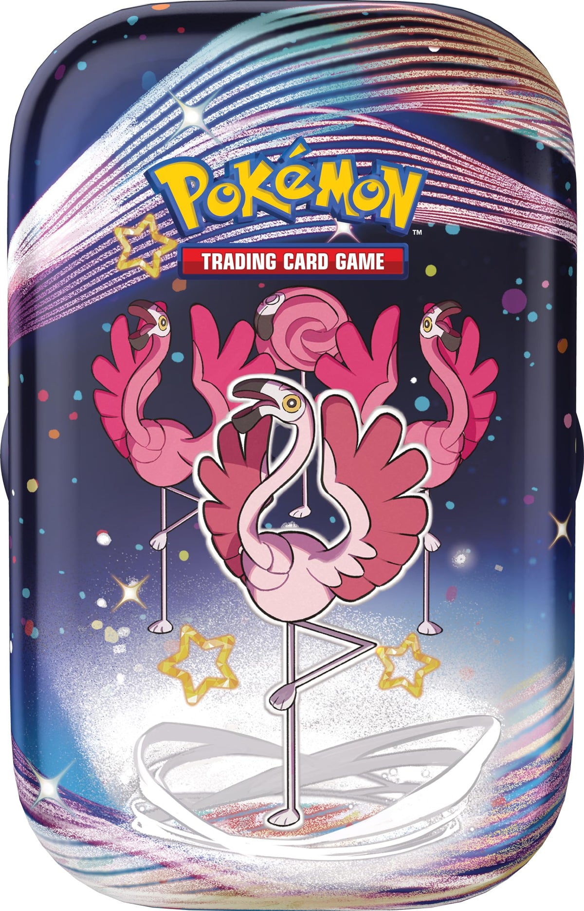 Pokémon TCG - Scarlet & Violet - Paldean Fates Mini Tin (Maushold/Smoliv/Tinkatink/Finizen/Flamigo - 1x Random, Black