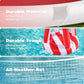 SLOOSH 4th of July Pool Games Set, Inflatable Pool Floats Set American Flag Volleyball Net & Basketball Hoops, Swimming Pool Game Toy for Kids