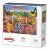 Boardwalk Mexico 1000 Piece Jigsaw Puzzle Colorful Fiesta Travel Puzzles with Premium Box, Gift for Adults and Family 19"x26"