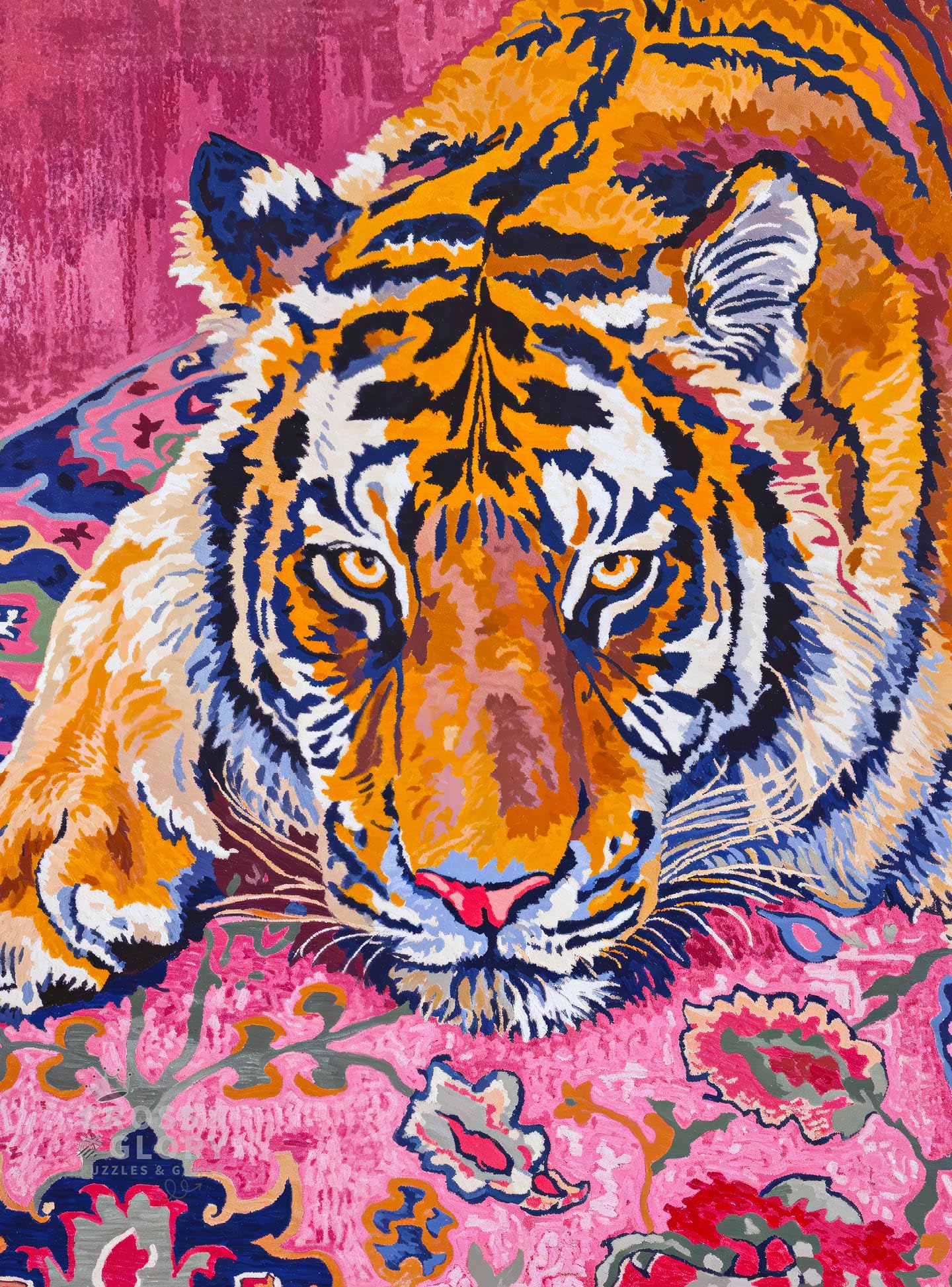 Cross & Glory | Jigsaw Puzzles for Adults | Bohemian Tiger Tapestry