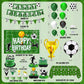 jenlion Soccer Birthday Party Decorations, 120Pcs Kit with Tablecloth, Backdrop Banner, Cake Topper, Balloons, Centerpieces & More for Boy
