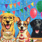 100 Piece Puzzles for Kids Ages 6-8 8-10, Jigsaw Puzzles for Adults Seniors - Puppy Birthday Party