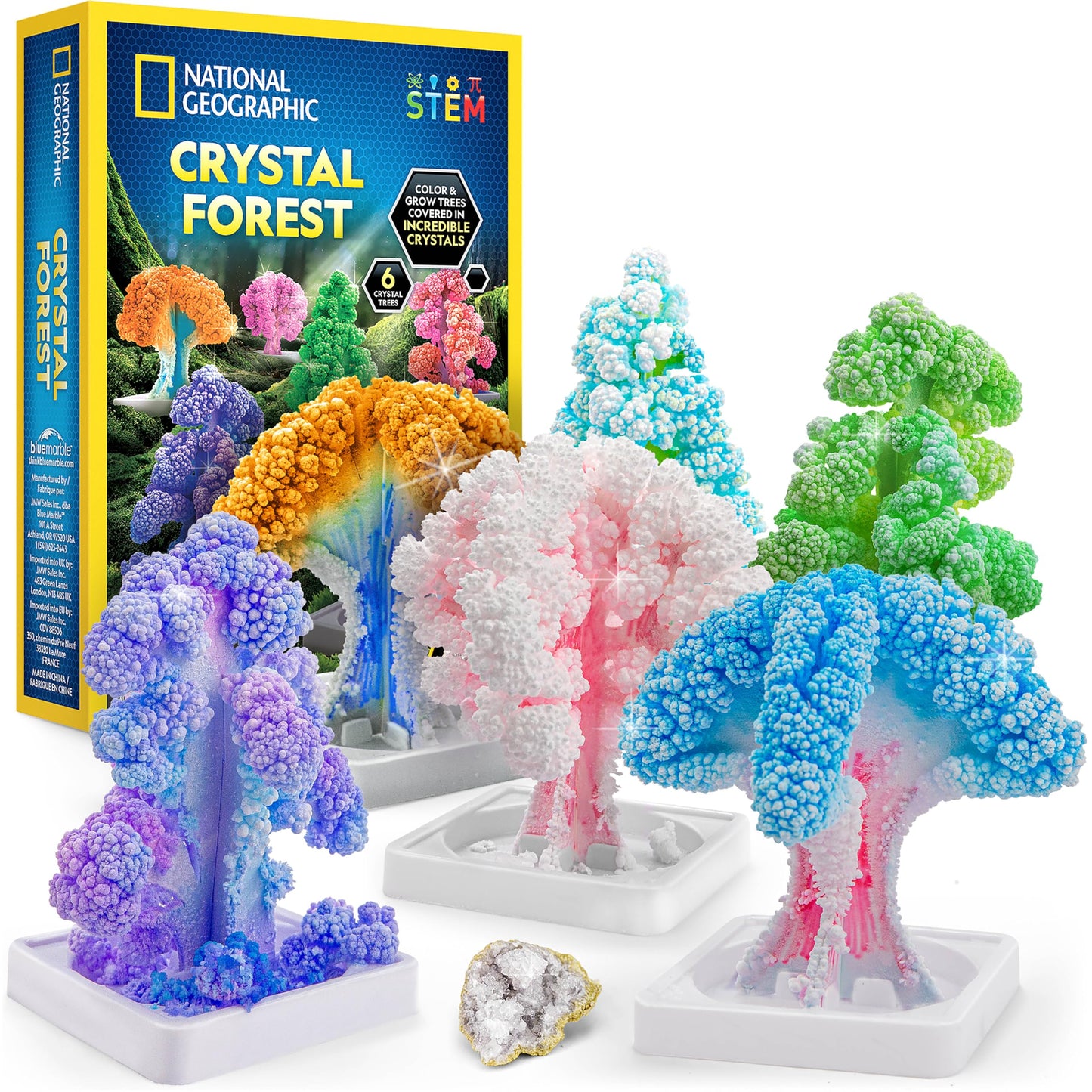 National Geographic Craft Kits for Kids - Crystal Growing Kit, Grow 6 Crystal Trees in Just 6 Hours, Educational Craft Kit with Art Supplies, Geode