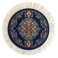 Set of 4 Round Dollhouse Rugs - Miniature Carpet Accessories for Doll Houses, 5 Inch Diameter Floor Décor, Oriental Style