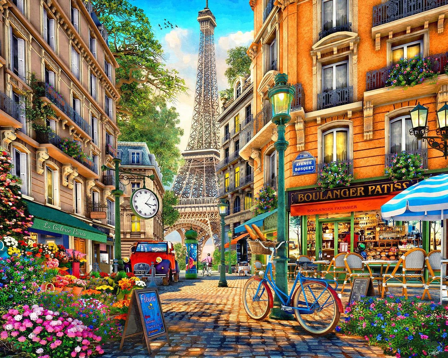 Majestic Value Brand 1000 Piece Jigsaw Puzzle of a Beautiful Street Scene of Paris in The Afternoon