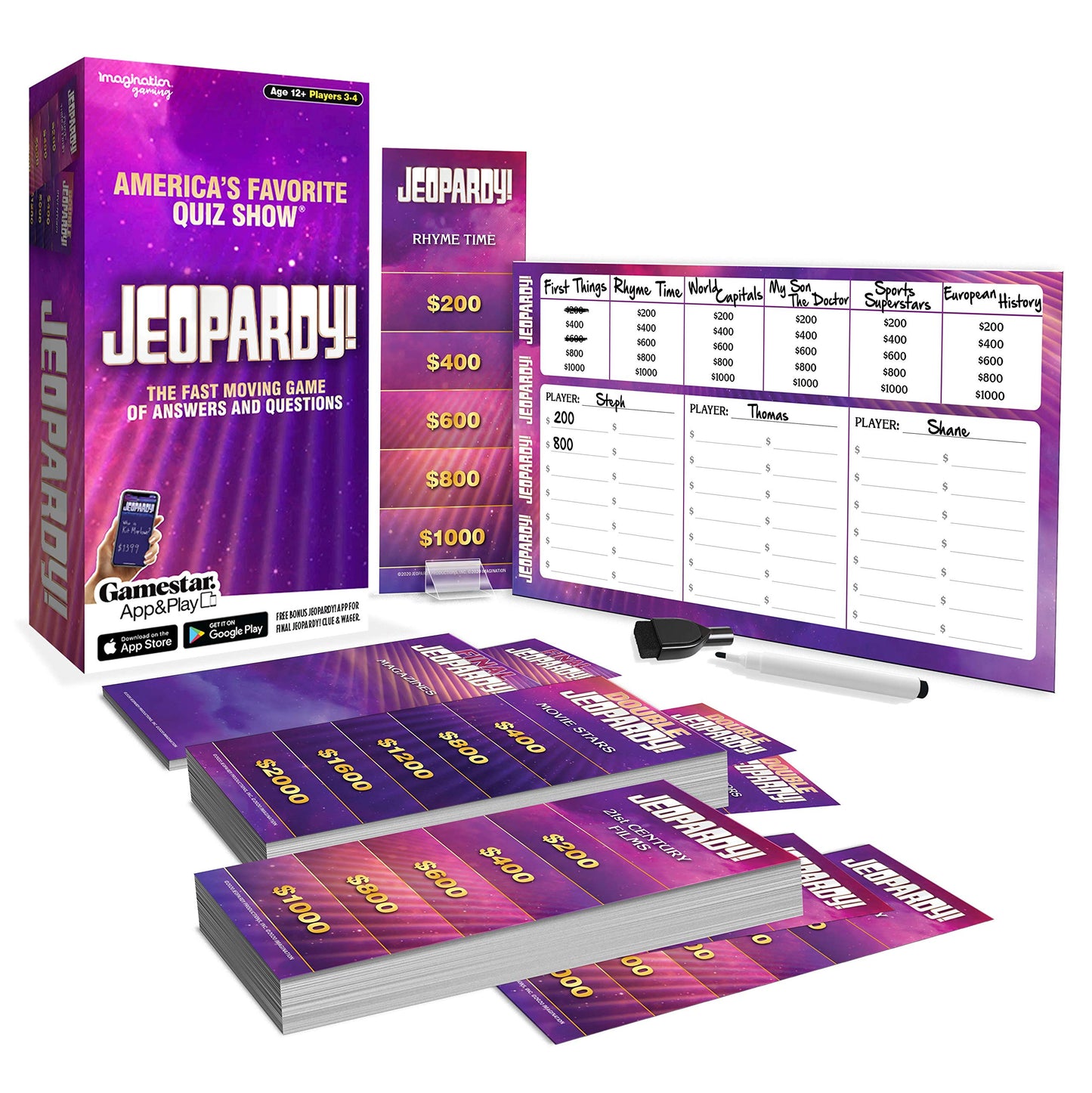 Imagination Gaming Jeopardy! The Fast-Moving Game of Questions and Answers, Play at Home with Friends, Family, Remote Home Entertainment, Get Excited