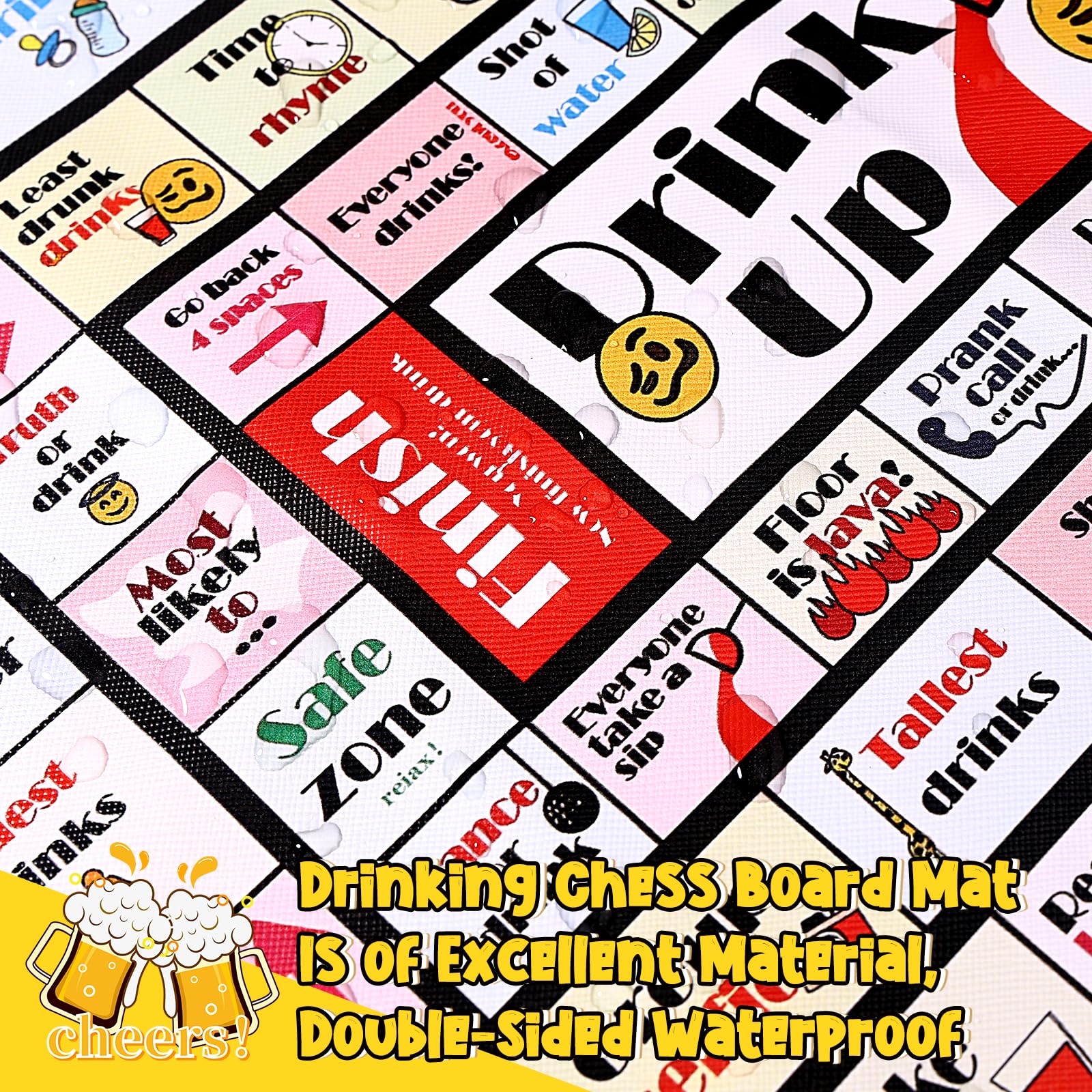 IISVCUNY Wonderful Game Drink up Board, Drinking Board Games for Adults, Funny Drinking Games, Ideal for Girls' Night and Bachelor Party, Suitable