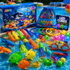 JoyX 35-Piece Glow Pool Diving Toys Set with LED Cubes, Goggles & Carry Bag