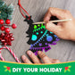 JOYIN 72 Pcs Christmas Scratch Art Ornaments, Rainbow Color Scratch Paper Craft Kit Include Snowman, Christmas Tree, and Reindeer, Scratch Off Hanging
