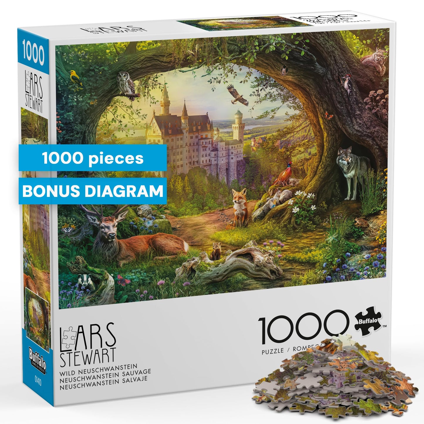 Buffalo Games - Wild Neuschwanstein - 1000 Piece Jigsaw Puzzle for Adults