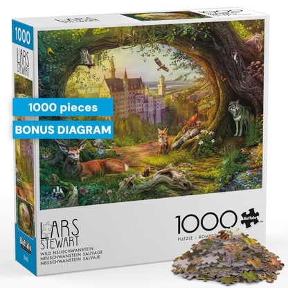 Buffalo Games - Wild Neuschwanstein - 1000 Piece Jigsaw Puzzle for Adults
