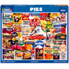 White Mountain 1000 Piece Jigsaw Puzzle Nostalgic Pie Label Collage, Pies