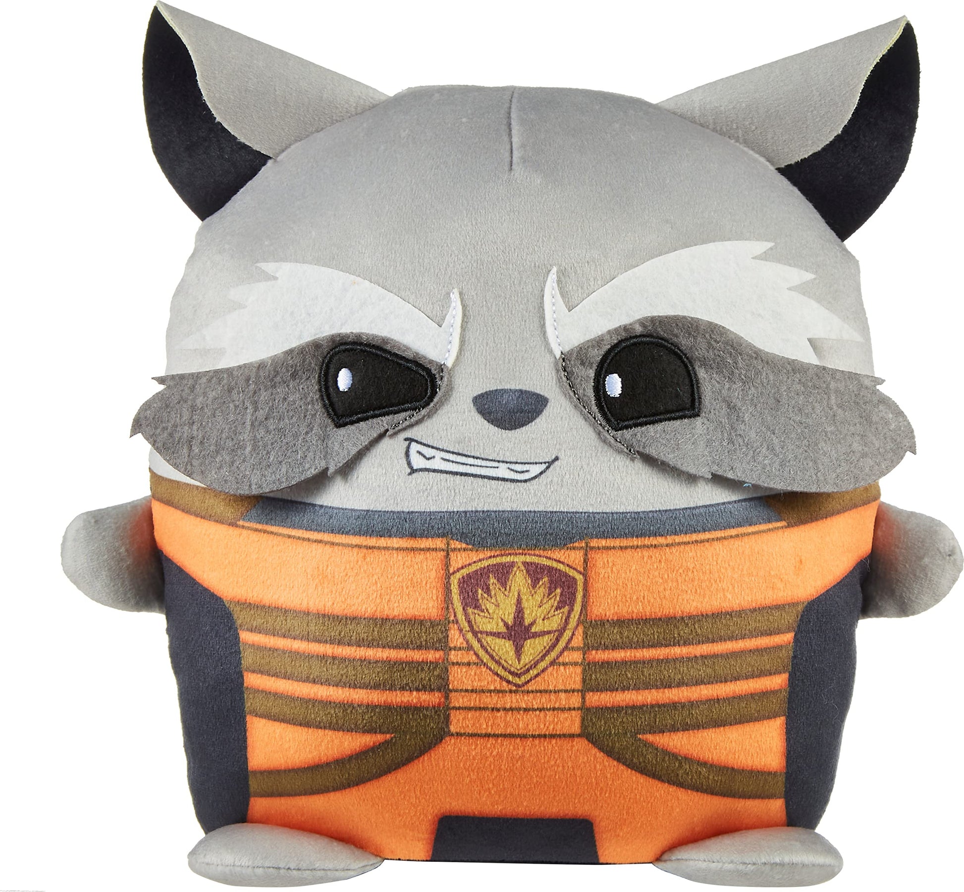 Mattel Marvel Cuutopia 10-inch Rocket Raccoon Plush Character, Super Hero Soft Rounded Pillow Doll, Collectible Toy for Kids & Fans Ages 3 Years Old