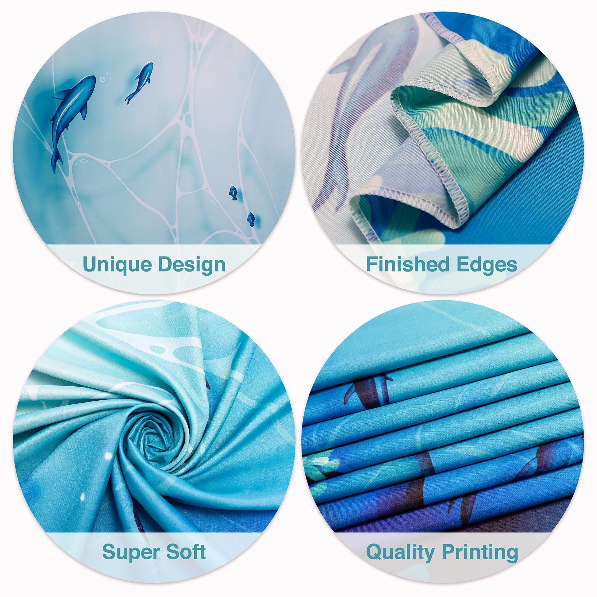 Cheerland Under the Sea Party Tablecloth Fabric Ocean Theme Birthday Decorations for Kids Adults Sea Party Supplies Turtles Jellyfish Coral Mermaid