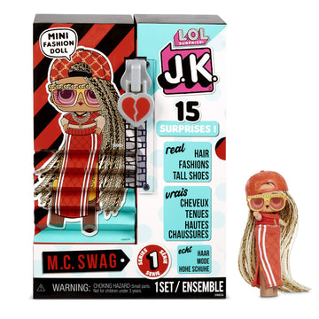 L.O.L. Surprise! JK Mini Fashion Doll MC Swag with 15 Surprises Including Dress Up Doll Outfits, Exclusive Accessories - Gifts for Girls and Mix Match