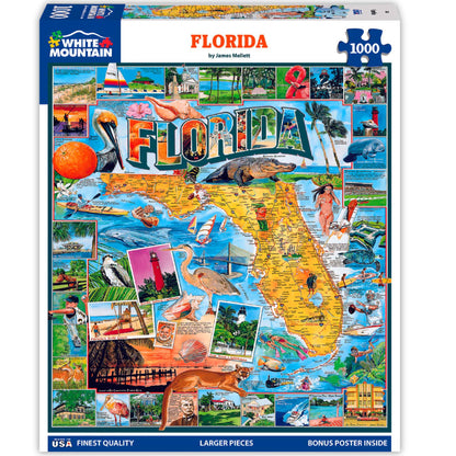 White Mountain 1000 Piece Jigsaw Puzzle Sunshine State, Florida States
