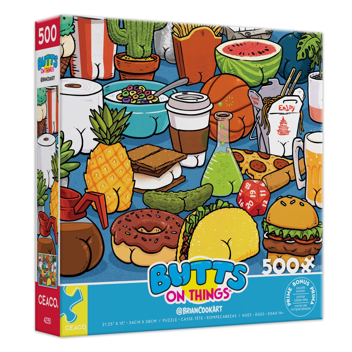 Ceaco - Butts on Things - 500 Piece Jigsaw Puzzle for Adults