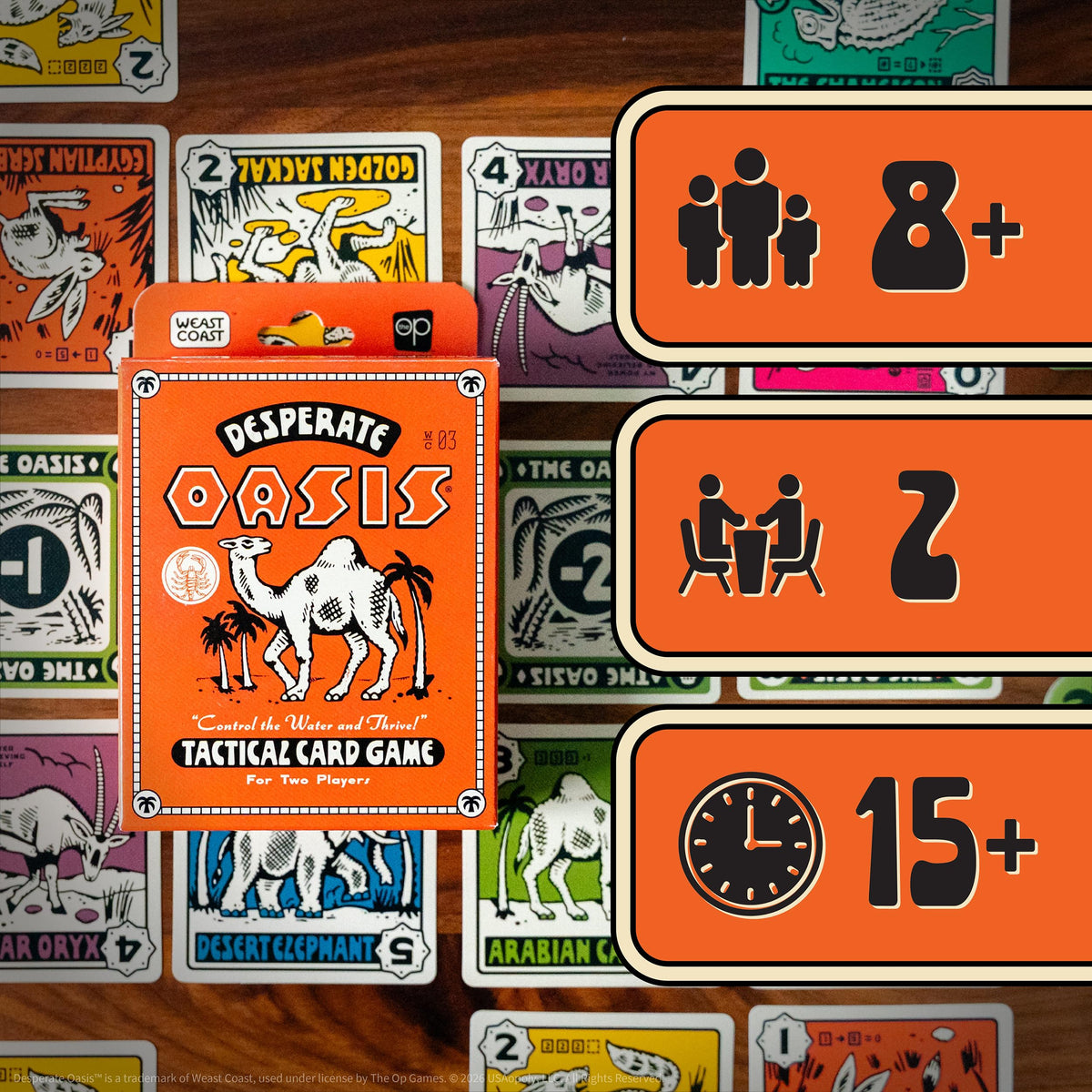 Desperate Oasis, A Desert Animal Themed Head-to-Head Strategy Card Game