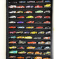 Hot Wheels Matchbox 1/64 Scale Diecast Display Case Cabinet Wall Rack w/UV Protection -Black