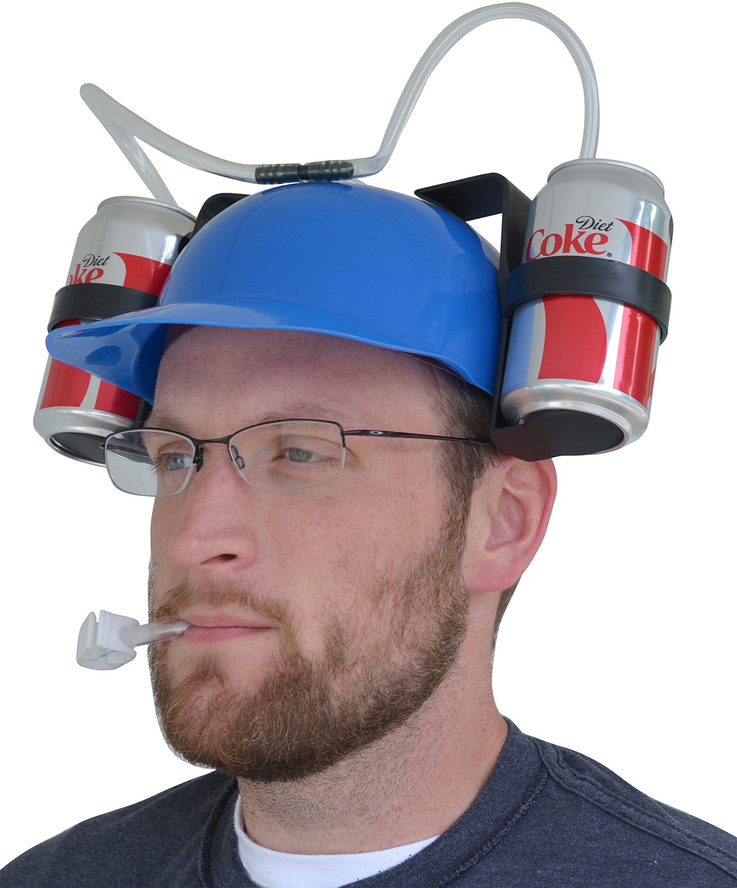 Fairly Odd Novelties Beer Soda Guzzler Helmet Drinking Party Hat, Blue