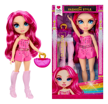 Rainbow High My Fashion Style Stella, Fuchsia 11" Fashion Doll with Statement Outfit, Stylish Handbag, Great Toy Gift for Girls Kids Ages 4-12 Years