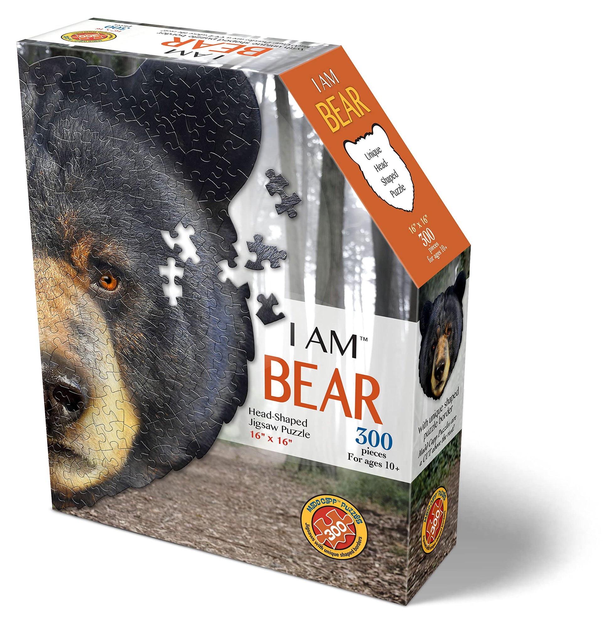 e11even Madd CAPP Puzzles - I AM Bear - 300 Pieces - Animal Shaped Jigsaw Puzzle, 6010